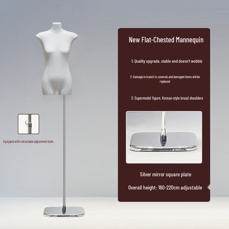 Манекен женский с плоским телом в корейском стиле и широкими плечами для демонстрации женской одежды