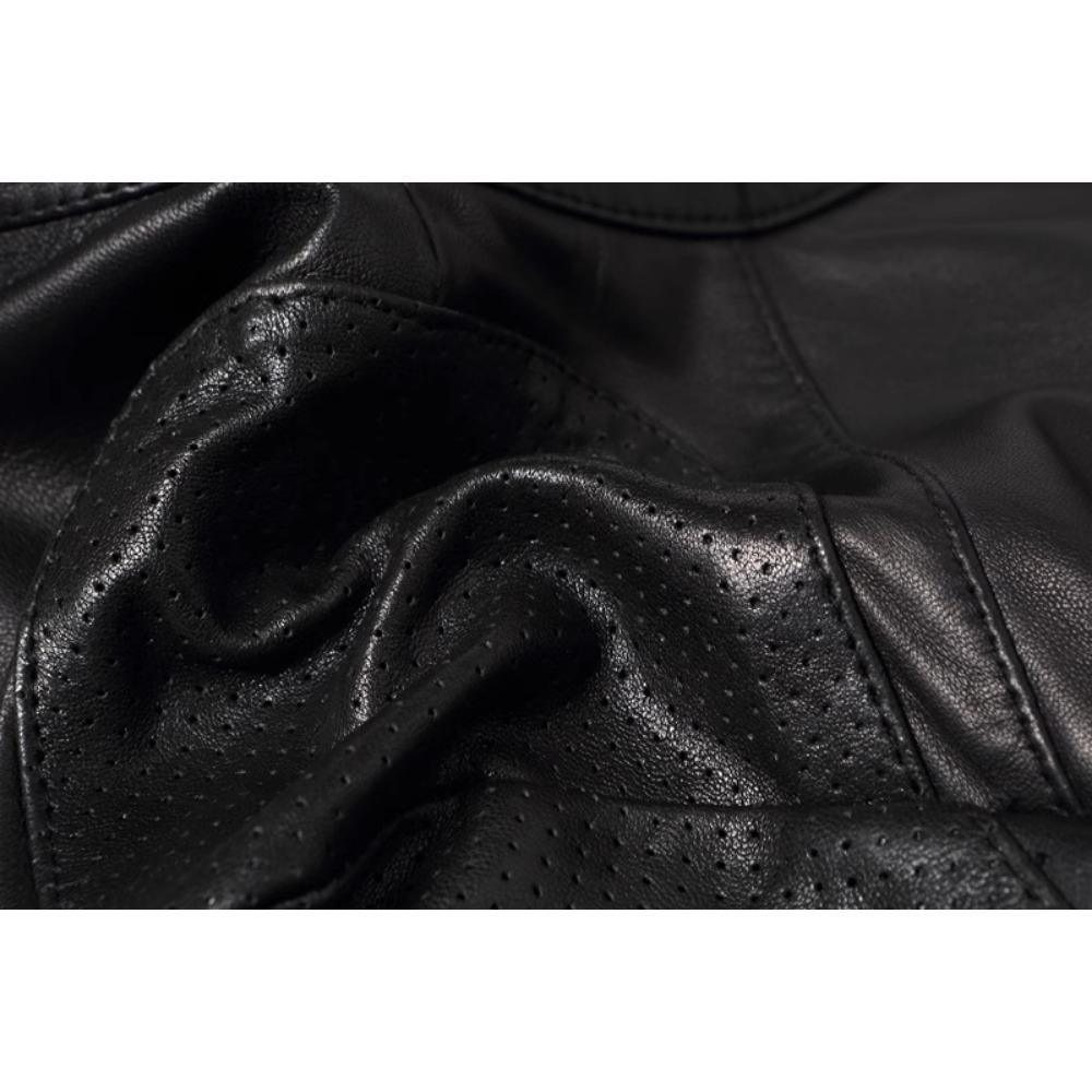 Одежда из натуральной кожи Мужская овчина Мотоциклетная куртка Тонкая сетчатая куртка весна-осень Чистая кожа Пальто с воротником-стойкой