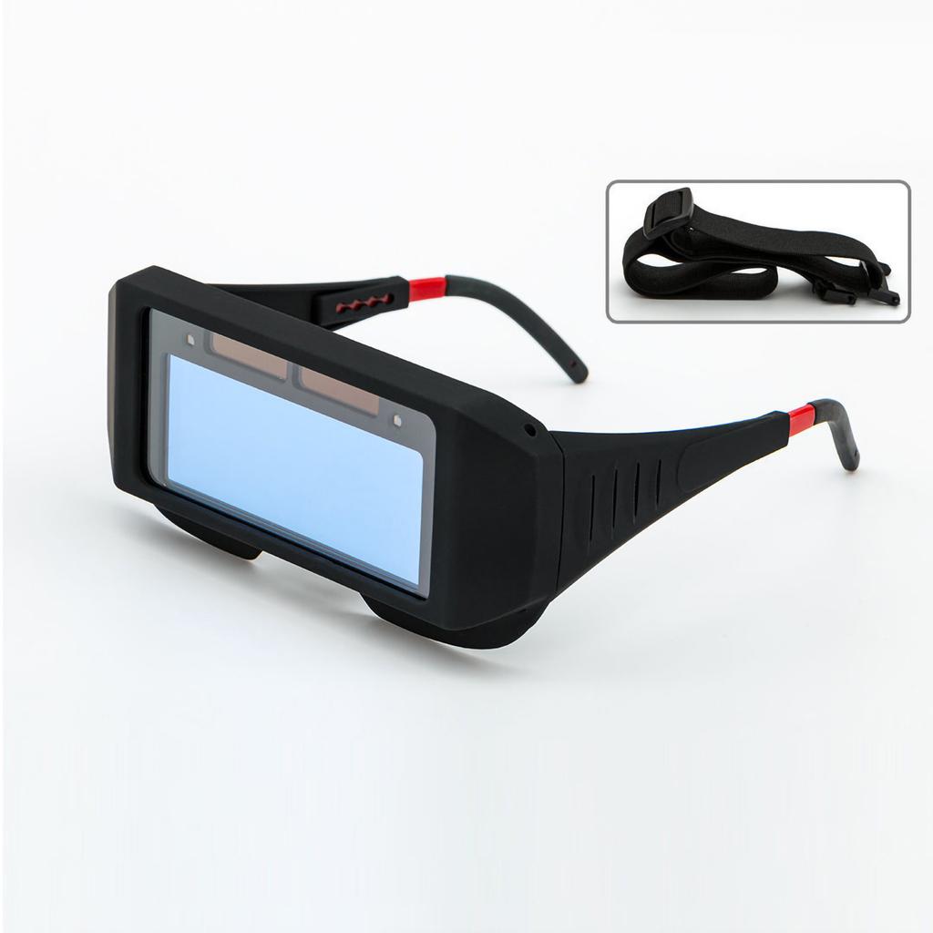 Сварочные очки с автоматическим затемнением, эргономичные, с четким полем зрения, защитные сварочные очки с эластичной лентой