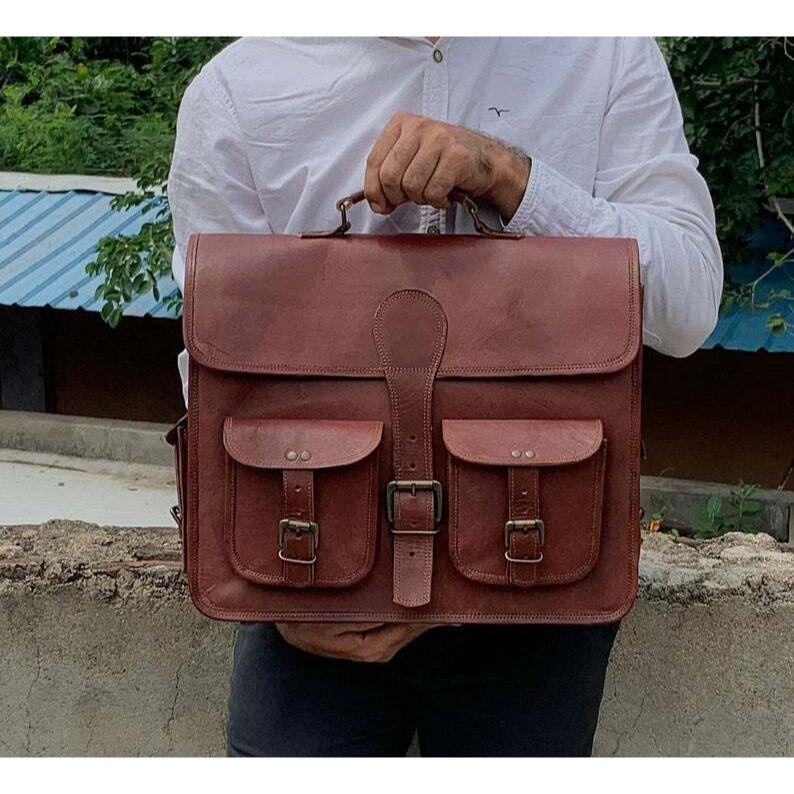Мужской и женский кожаный портфель для ноутбука, сумка-рюкзак через плечо, сумка через плечо