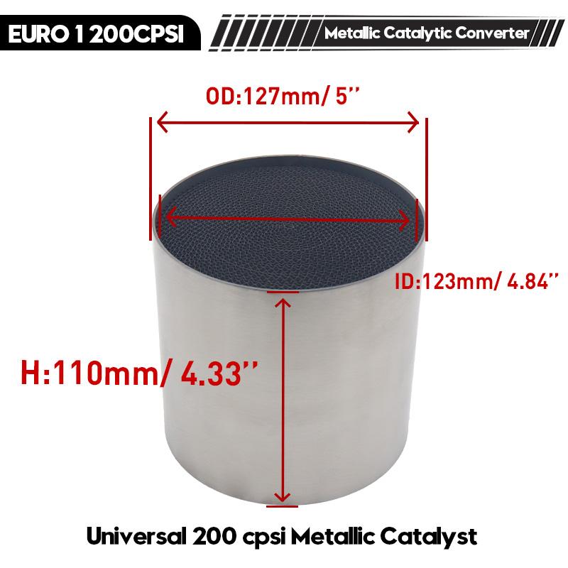 114X100 мм 200CPSI высококачественные фильтр-пакеты для каталитического нейтрализатора потока, универсальный металлический сотовый каталитический нейтрализатор, металлический катализатор