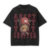 Adopt Tony Tony Chopper Cute Straw Hat Reindeer Ones Pieces Washed T Shirt Streetwear Hip Hop Vintage TShirts Tees Unisex Women