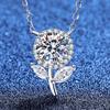 Moissanite Cherry Pendant Necklace Women 1ct 6.5mm Cute Small Style Fresh Sweet