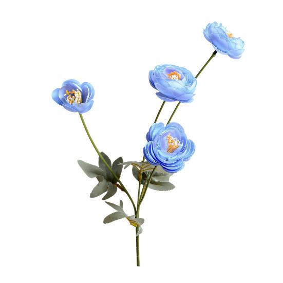 Artificial Lulian Flower Faux Silk Ranunculus Flower with Stem 4 Heads Fake Ranunculus Arrangement for Home Wedding Decoration Table Centerpiece