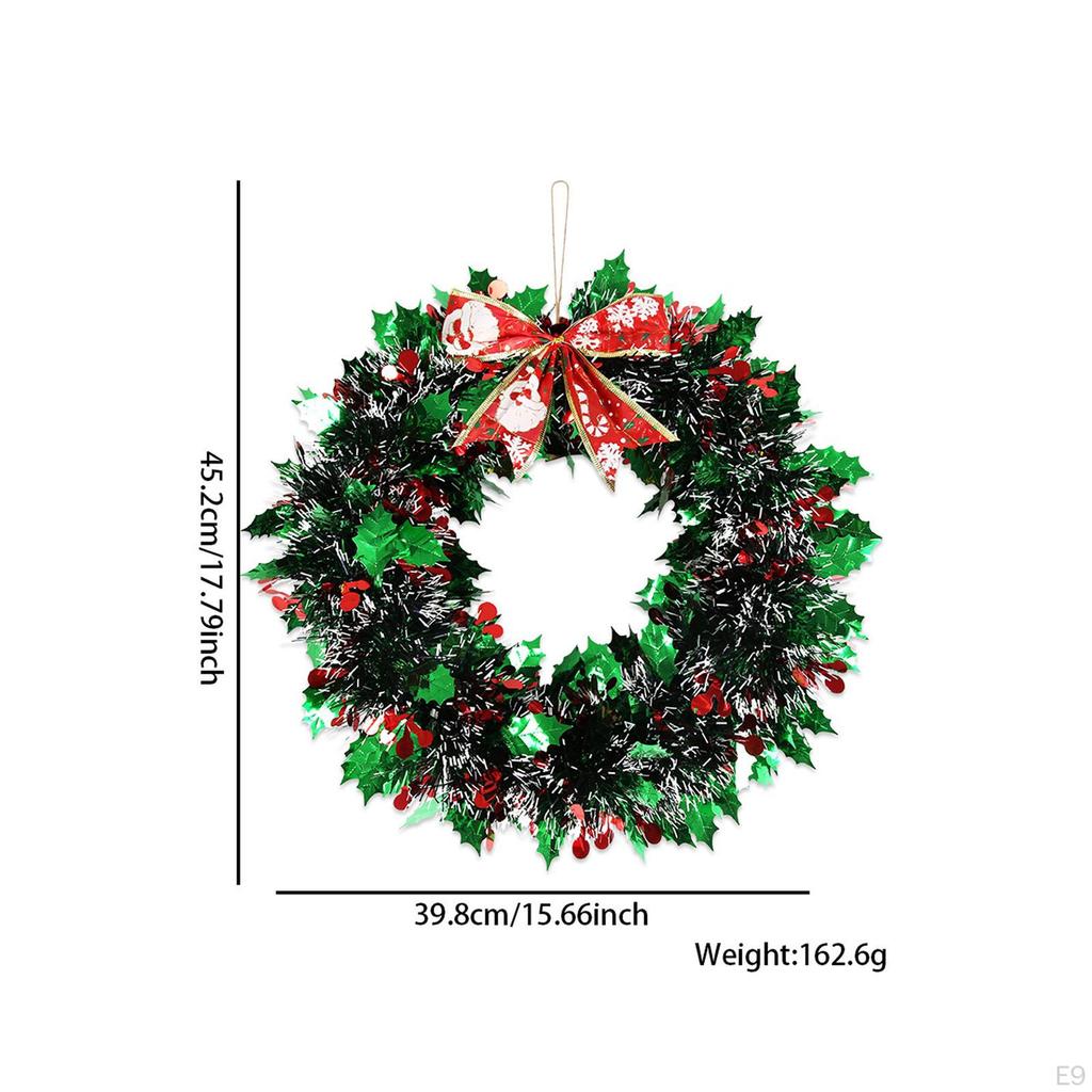 Искусственный рождественский венок, украшение для фото, рождественская гирлянда для входной двери, окна