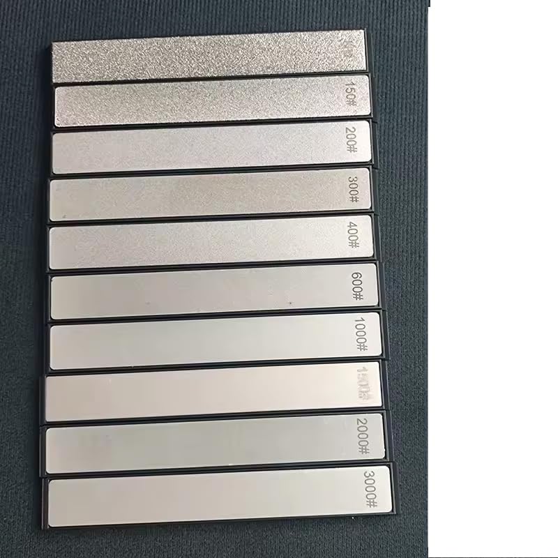 Zmart 10 Pieces Diamond Whetstone Stone Grinding Blade Multipurpose Outdoor Sharpener Fixed Angle Sharpener Correction Stone No. 80-3000