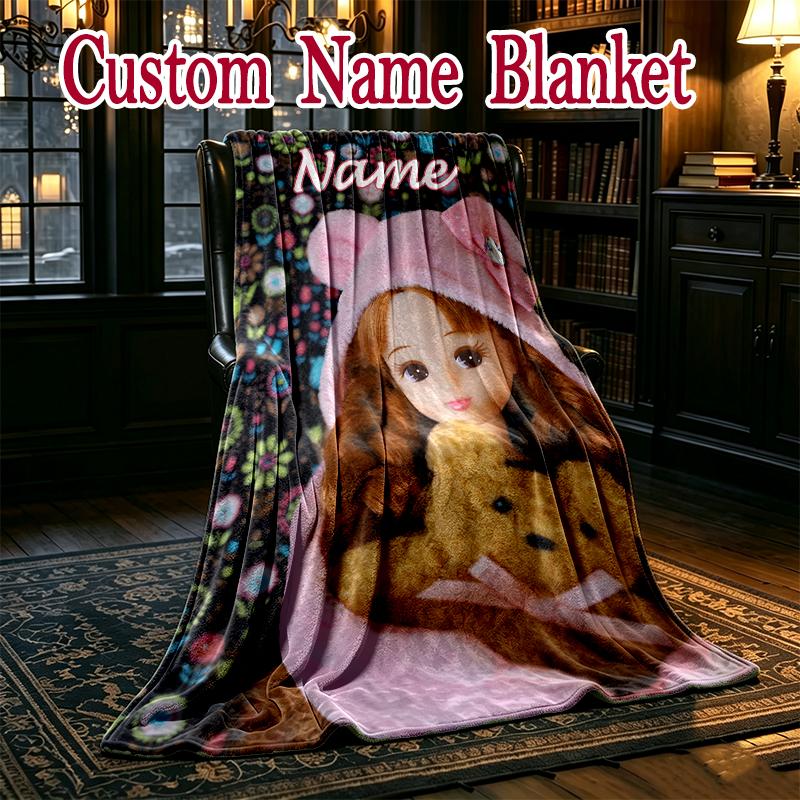 Super Doll Licca-chan (6) Blanket Lightweight Print Throw Blanket For Couch, Bed, Car, A Heartfelt Gift for Your Family and Friends