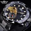 T-winner Men's Fashion Casual Hollow Mechanical Movement Automatic Mechanical Watch