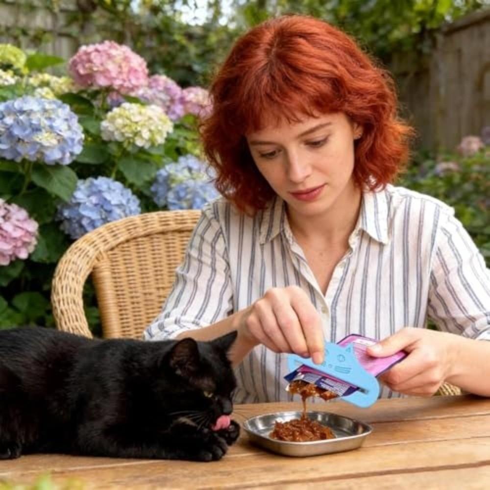 Форма кошки Дозатор для лакомств кошки Многоразовый Регулируемый пакет для корма кошки Дозатор Водонепроницаемые Инструменты для выдавливания Экструдер для еды