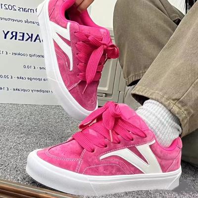 Модные черные толстые кроссовки на шнуровке, весенние кроссовки для скейтбординга для женщин, повседневные кроссовки для женщин, уличные кроссовки на вулканизированной платформе