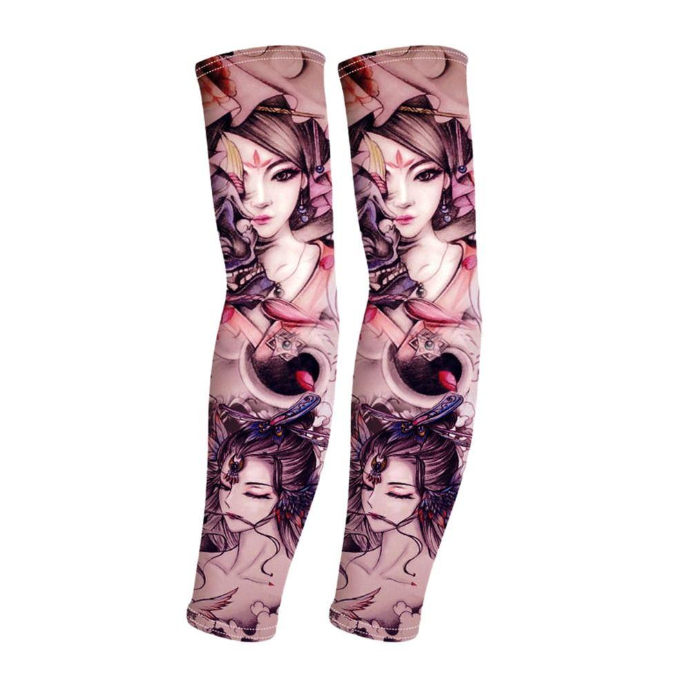 Protection Outdoor Sport Basketball Arm Cover Sun Protection Tattoo Arm Sleeves Flower Arm Sleeves