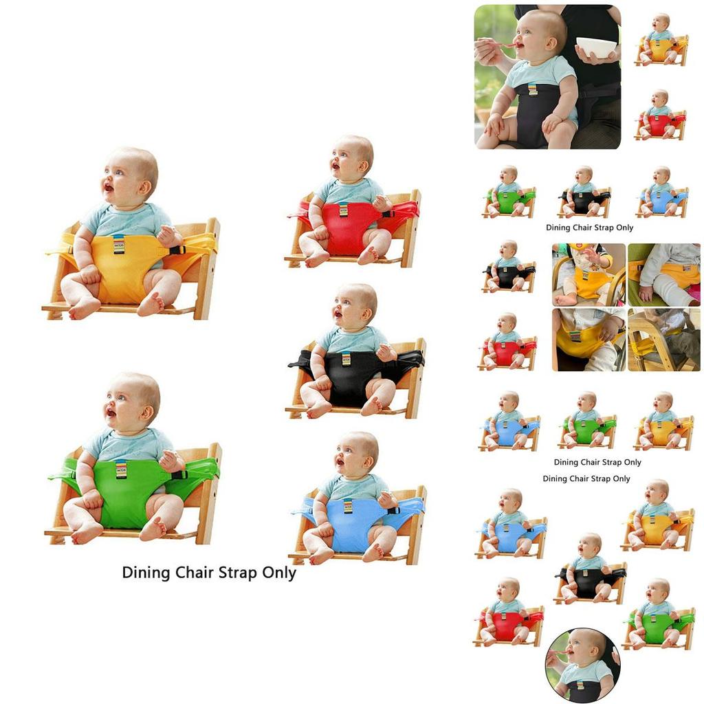 Складной детский безопасный стульчик для кормления с портативным дизайном и полиэстеровой тканью ярких цветов