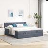 Maison Exclusive - Cadre de lit ottoman avec matelas gris foncé 160x200cm velours