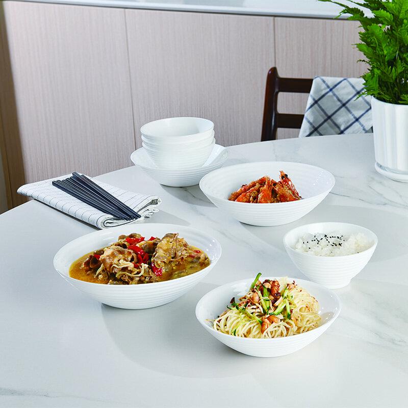 Luminarc Huaruina 12-Piece White Jade Dinnerware Set