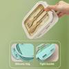 850ML Lunch Box Large Capacity Portable Two Compartments Bento Container with Tableware Office Supply