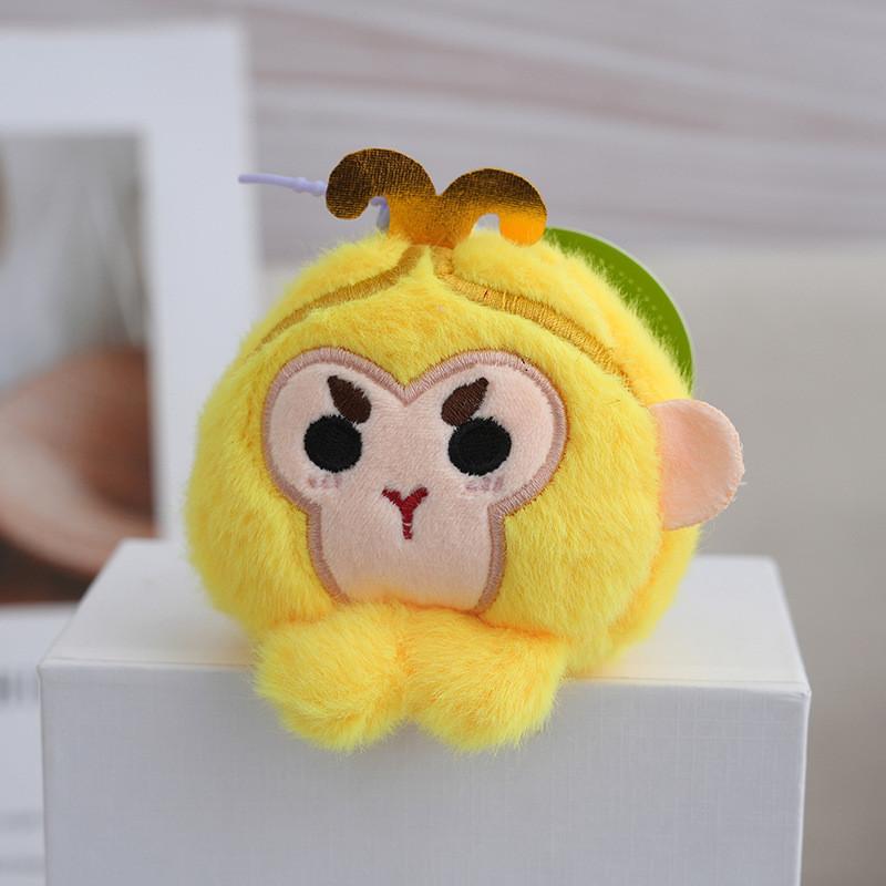 Charming Monkey Plush Toy Sun Wukong Keychain Adorable Decor Soft Pp Cotton Material