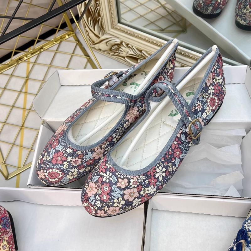 Модные балетки для женщин Новые весенне-осенние туфли Мэри Джейн с цветком Балетки для женщин Легкая удобная женская обувь