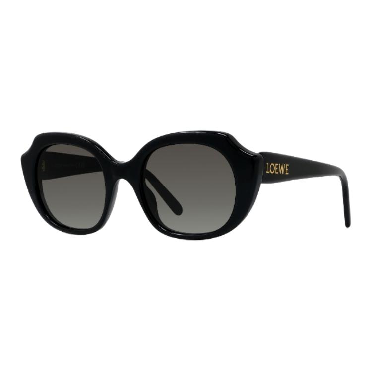 Loewe Letter Logo Design Irregular Shape Sunglasses Women sunglasses Glossy-Black LW40191I-01B