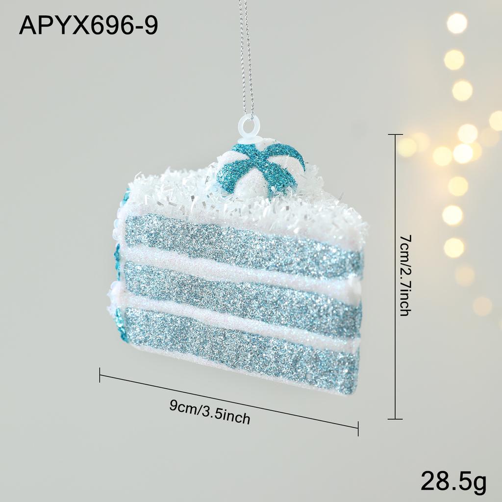 Christmas decoration blue Christmas tree decoration pendant cartoon animal angel pendant trinket decoration pendant