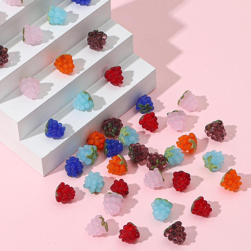 Mini Czech Glass Grape Pendant for DIY Beading – Perfect for Necklaces, Bracelets, Hairpins, and Ornaments