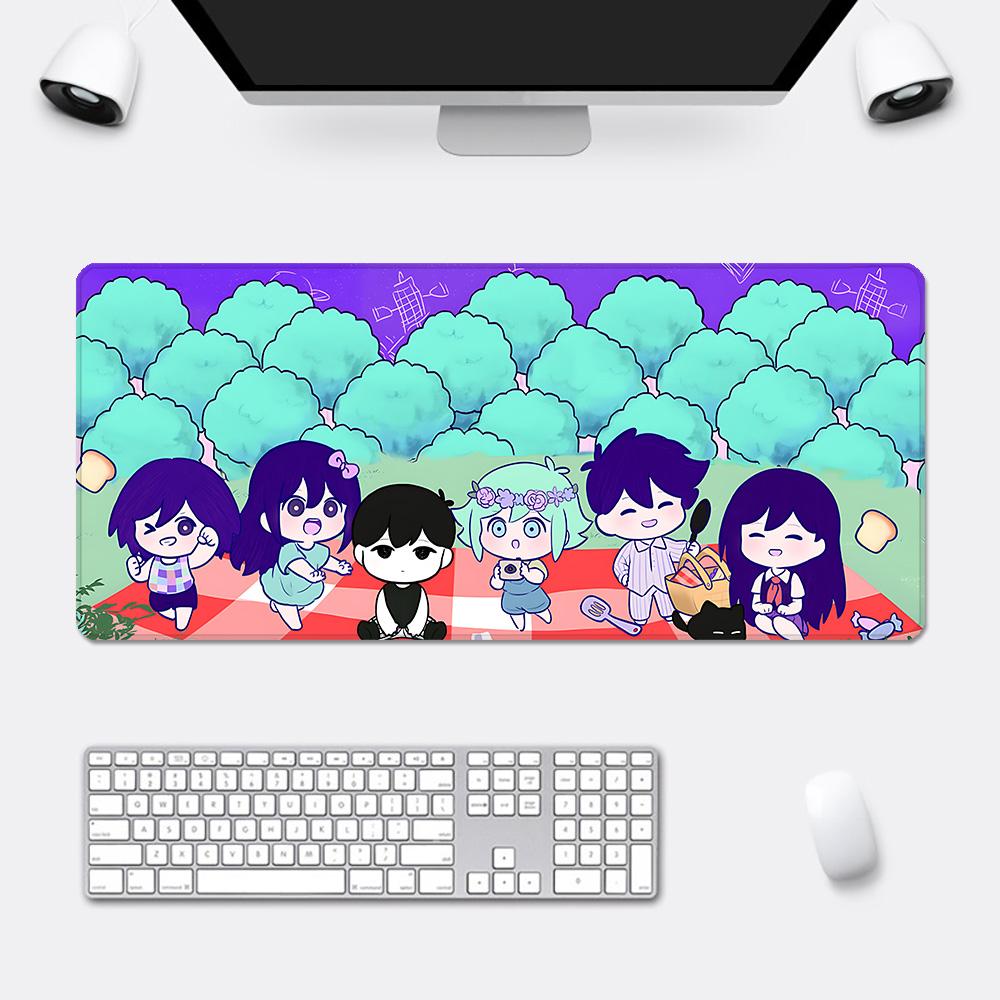 Cartoon Cute Omoris Mousepad HD Printing Computer Gamers Locking Edge Nonslip Mouse Pad XXLxcm Keyboard PC Desk Pad