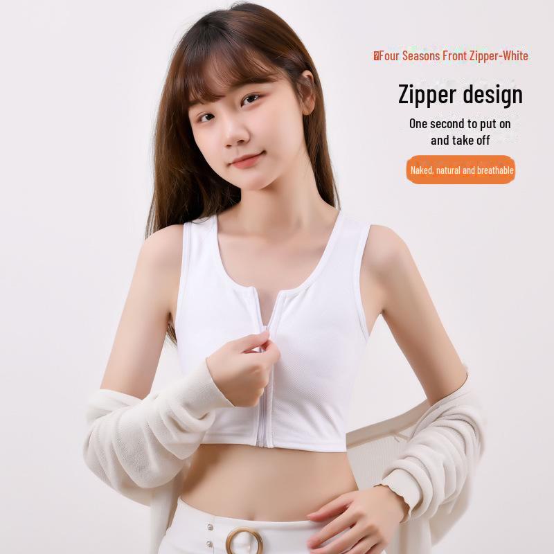 Бюстгальтер-майка на молнии для всех размеров груди — бесшовный, ударопрочный и корректирующий.