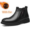 Новейшая мужская обувь, винтажные кожаные ботинки «Челси», мужские теплые зимние ботинки, мужские ботильоны без застежек, мужская повседневная обувь, мужская зимняя обувь