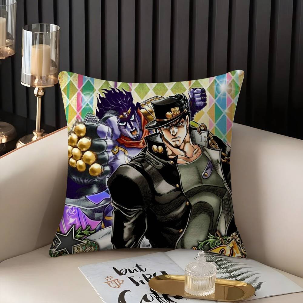 Чехол для подушки J-JoJo B-Bizarre Adventure Домашний Общежитие Спинка стула Короткий плюш Двусторонняя печать Офис Подушка для сна