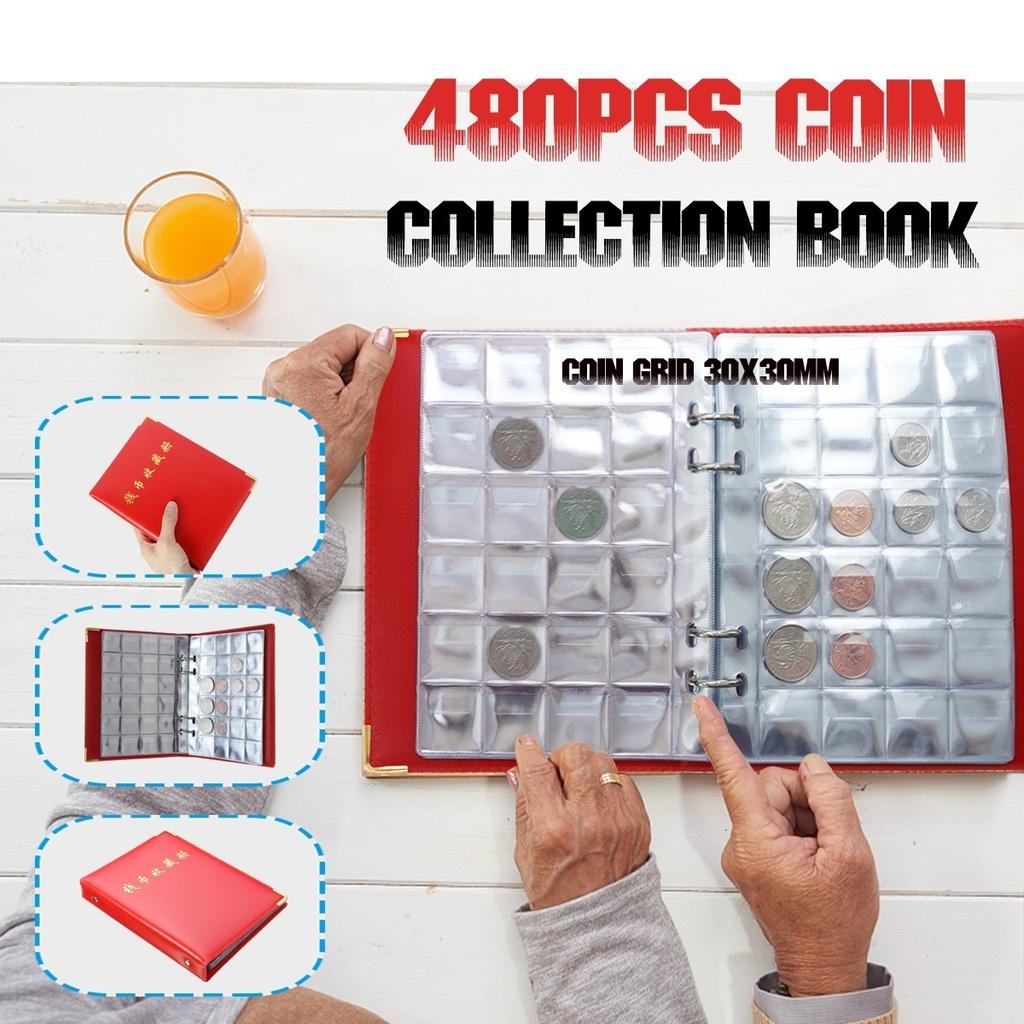 Money Coin Storage Book Commemorative Penny Coin Collection Album Holder (20 Page)
