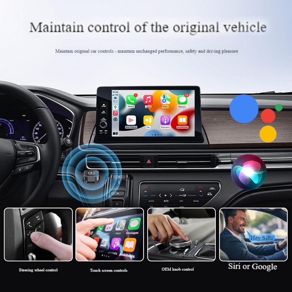 Беспроводной CarPlay 2в1 AI Смарт-бокс Беспроводной адаптер Android Auto 2в1 Донгл Автомобильные Интеллектуальные Системы Для Автомобиля с Проводным CarPlay