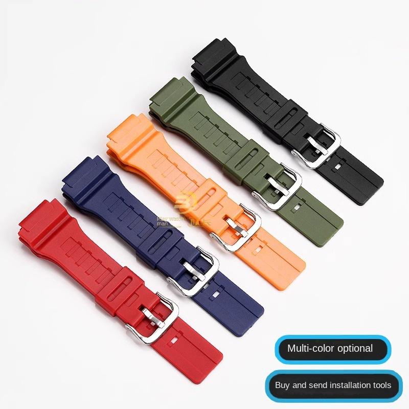 18-мм смоляной ремешок для часов Casio WS-1400H/1300/1500 W-737H AE1500 серии, водонепроницаемый силиконовый ремешок для часов, резиновый ремешок