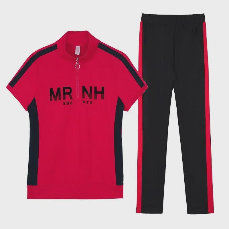 Женские облегающие спортивные костюмы в корейском стиле 2024 года — повседневный, стильный модный комплект из двух предметов