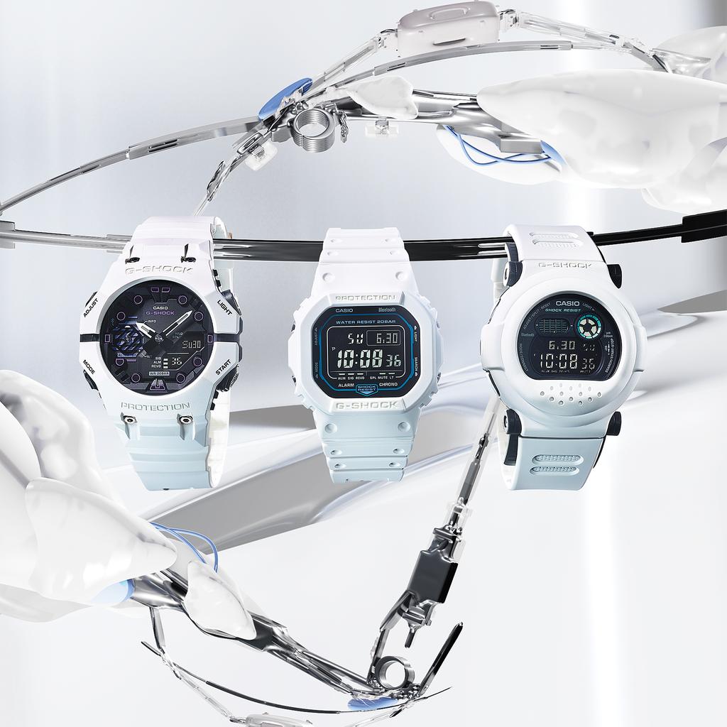 Casio Мужские кварцевые часы G-SHOCK с полимерным ремешком, водонепроницаемостью 200 м, ударопрочные G-B001SF-7