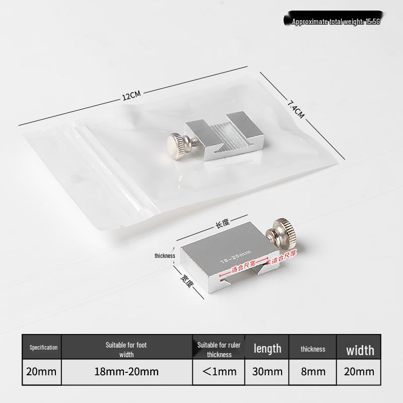 Регулируемый стальной блок для линейки: Подвижная направляющая для позиционирования и разметки