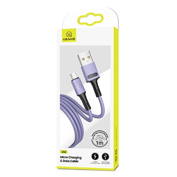 USAMS Cable U52 microUSB 2A Fast Charge1m purple/purple SJ435USB04 (US-SJ435)