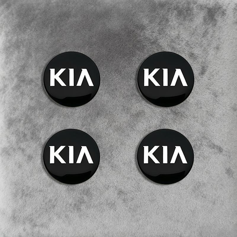 COZN3 4Pcs Car Tire Wheel Hub Center Cover Badge Sticker For Kia Sportage Carnival Seltos Sorento Rio Borrego Ceed Forte K3 K5 EV3 EV6