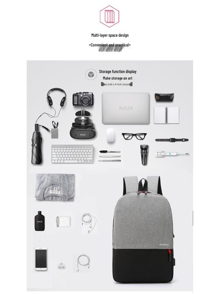 Корейский мужской дорожный рюкзак для отдыха - Стильная уличная сумка для компьютера