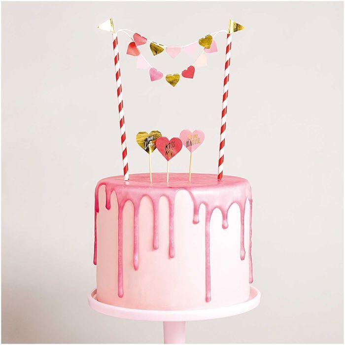 Décoration de gâteau - Rico Design - Coeurs - 6 pcs - Blanc - Mixte - Adulte