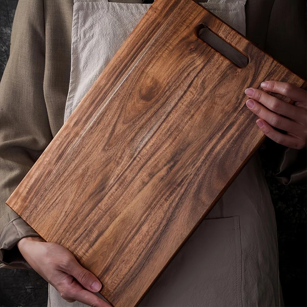 1pc Premium Acacia Wood Cutting Board Ideal for Meat Cheese Bread Vegetables Fruit Durable Kitchen Tool for Home Dorm Use
