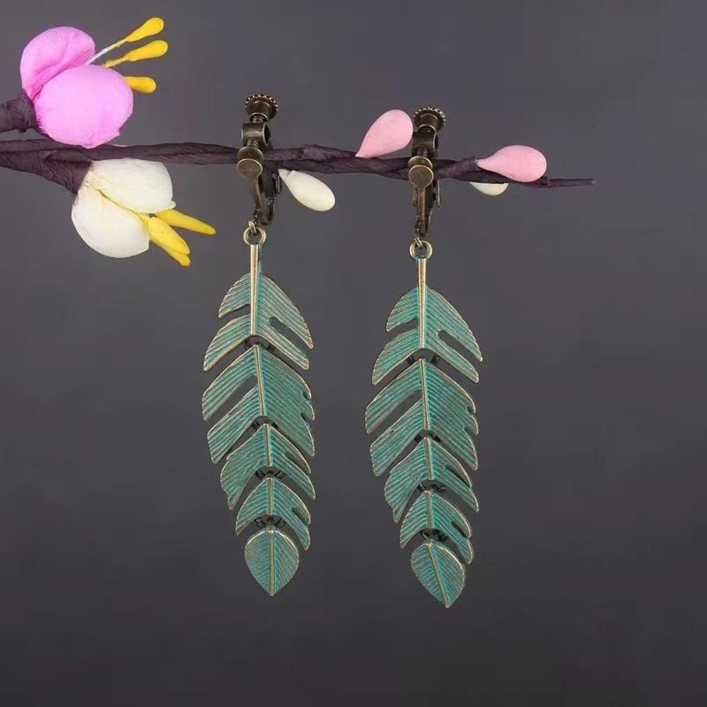 Vintage Hong Kong Style Boho Earrings Retro Metal Ethnic Earrings Dangle Earrings Daily Jewelry