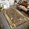 EPeddler Home Современный золотой мраморный узор Цифровая печать Моющаяся нескользящая кожаная основа Новое поколение Ковер для гостиной, прихожей, спальни