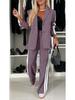 2024 Autumn/Winter Women's Long-Sleeve Turn-Down Collar Casual Suit Set