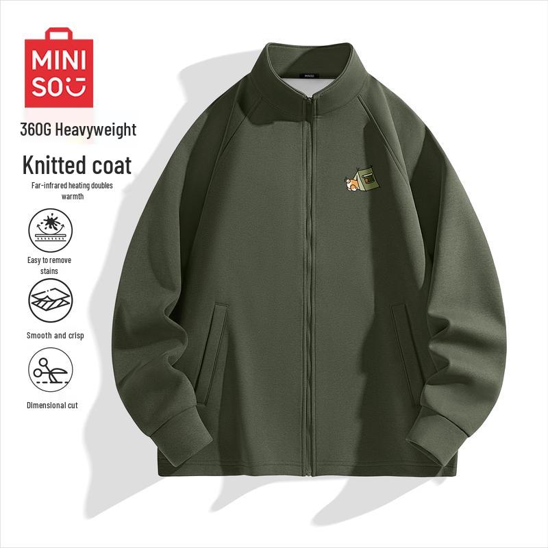 MINISO Мужская повседневная куртка тяжелого веса со стойкой