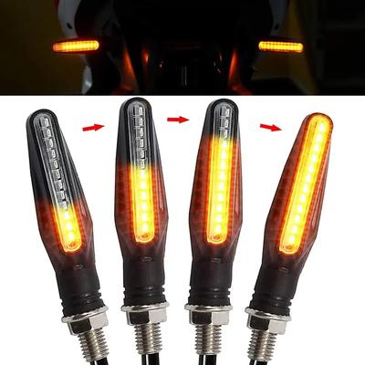 2/1 шт. светодиодные указатели поворота для мотоцикла 12 SMD задний фонарь проточная вода мигалка IP68 гибкие мигающие огни для мотоцикла