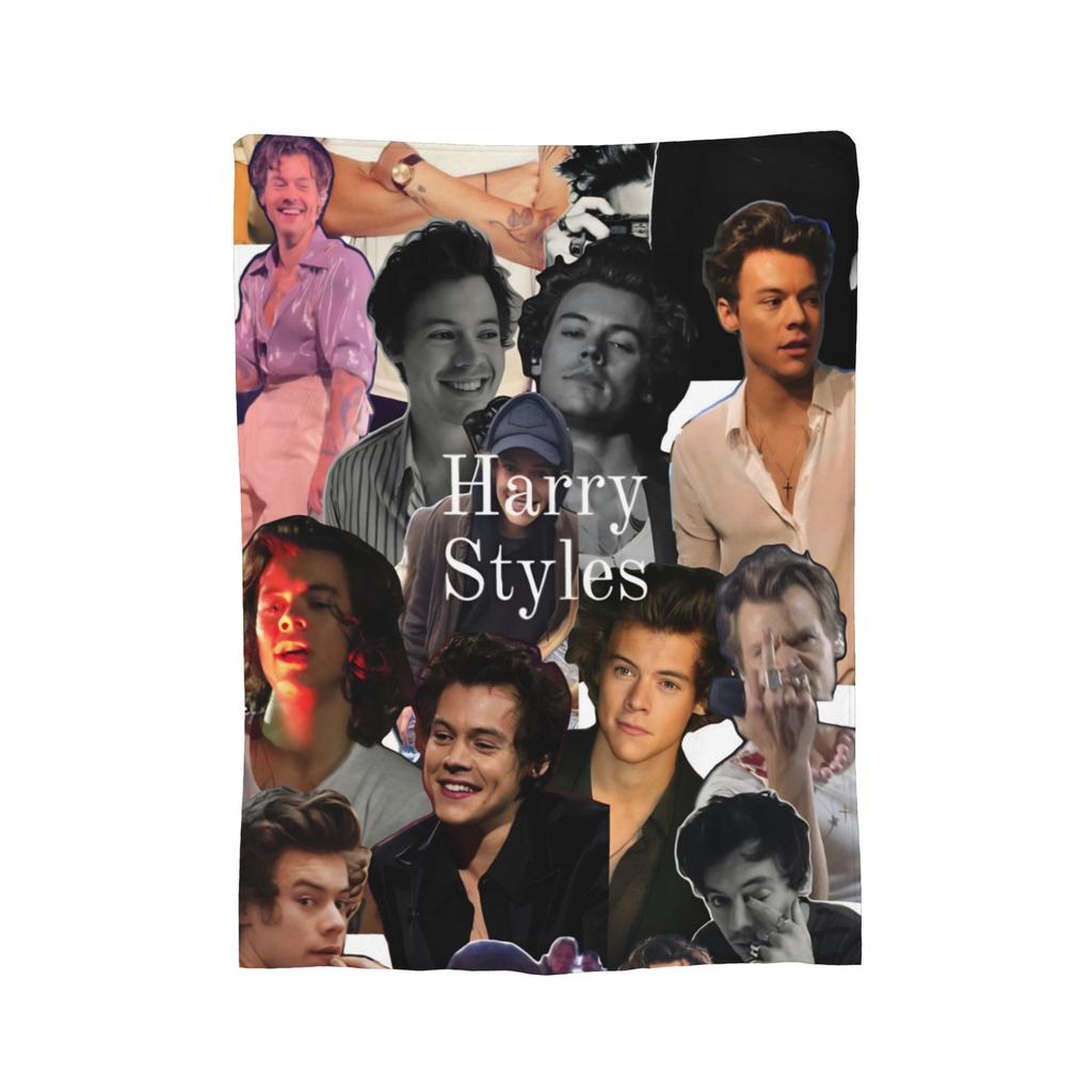 Плед Гарри Стайлс Коралловый Флис Плюшевый С Принтом Дышащий Легкий Тонкий Плед для Дома Дивана Покрывало