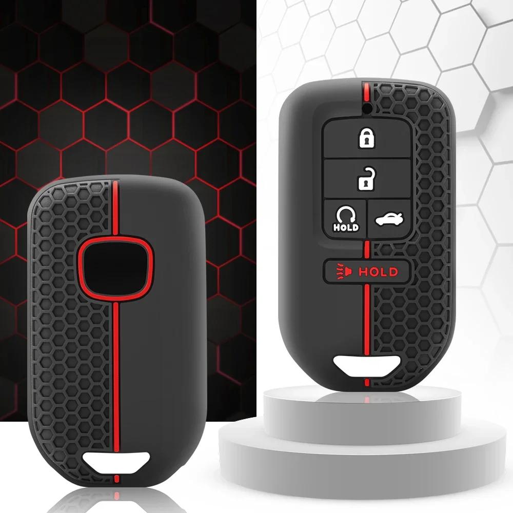 Силиконовый чехол для автомобильного ключа, чехол-брелок для Honda CRV CR-V Fit Civic Accord HR-V HRV City Odyssey XR-V, защитный держатель