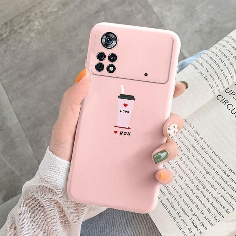 For POCO X4 Pro 5G NFC Case Watermelon Cute Fruit Love Heart Butterfly Women Dog Flower Silicone For Poco X4pro 5 G Phone Cover