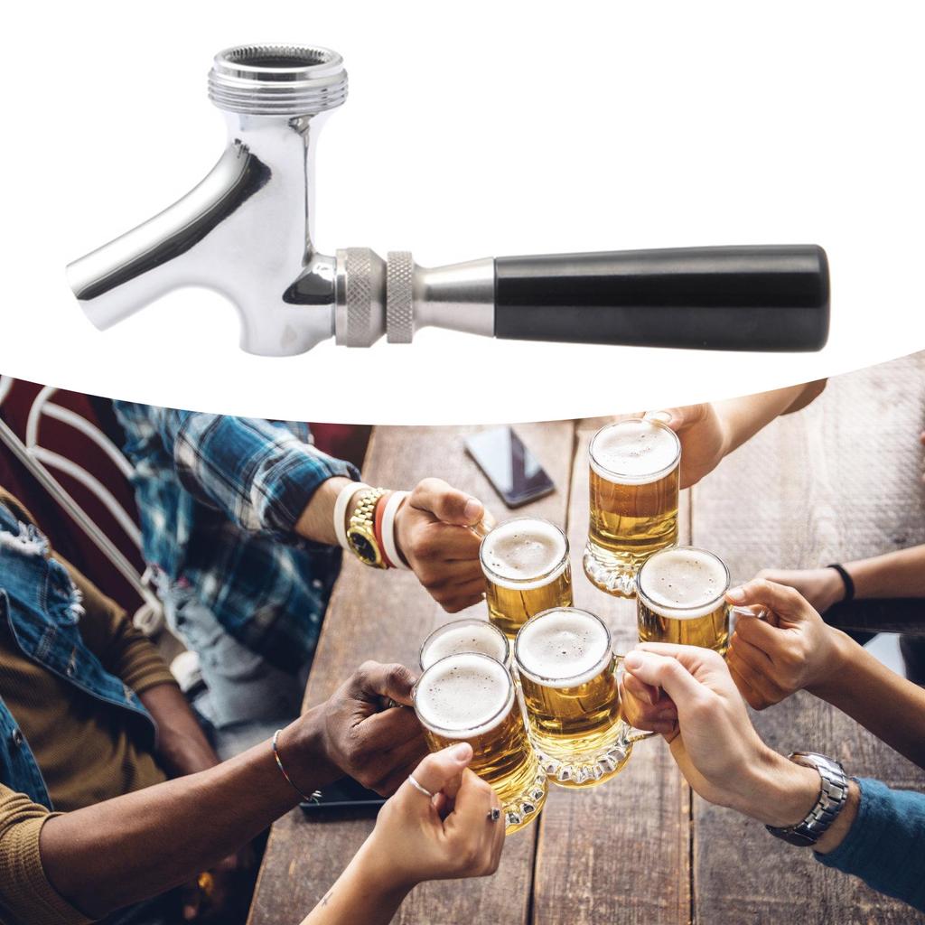 Хромированный латунный пивной кран с быстроразъемным соединением, легко очищаемый пивной кран для плавного налива