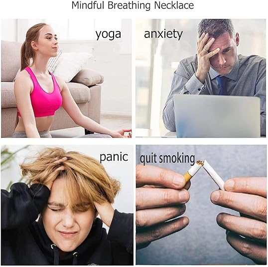 Anxiety Breathe Easy Necklace Mindfulness Breathing Necklace Breathlace Stainless Steel Pendant for Natural Calm & Stress Relief
