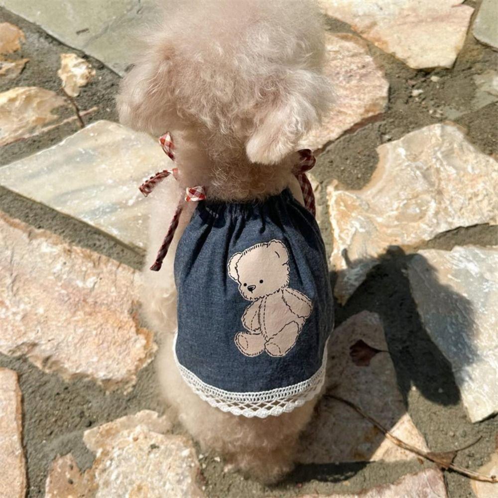 Cartoon Pet Summer Clothes Cute Cat Princess Skirt Comfortable Dog Vest for Puppy Kitten